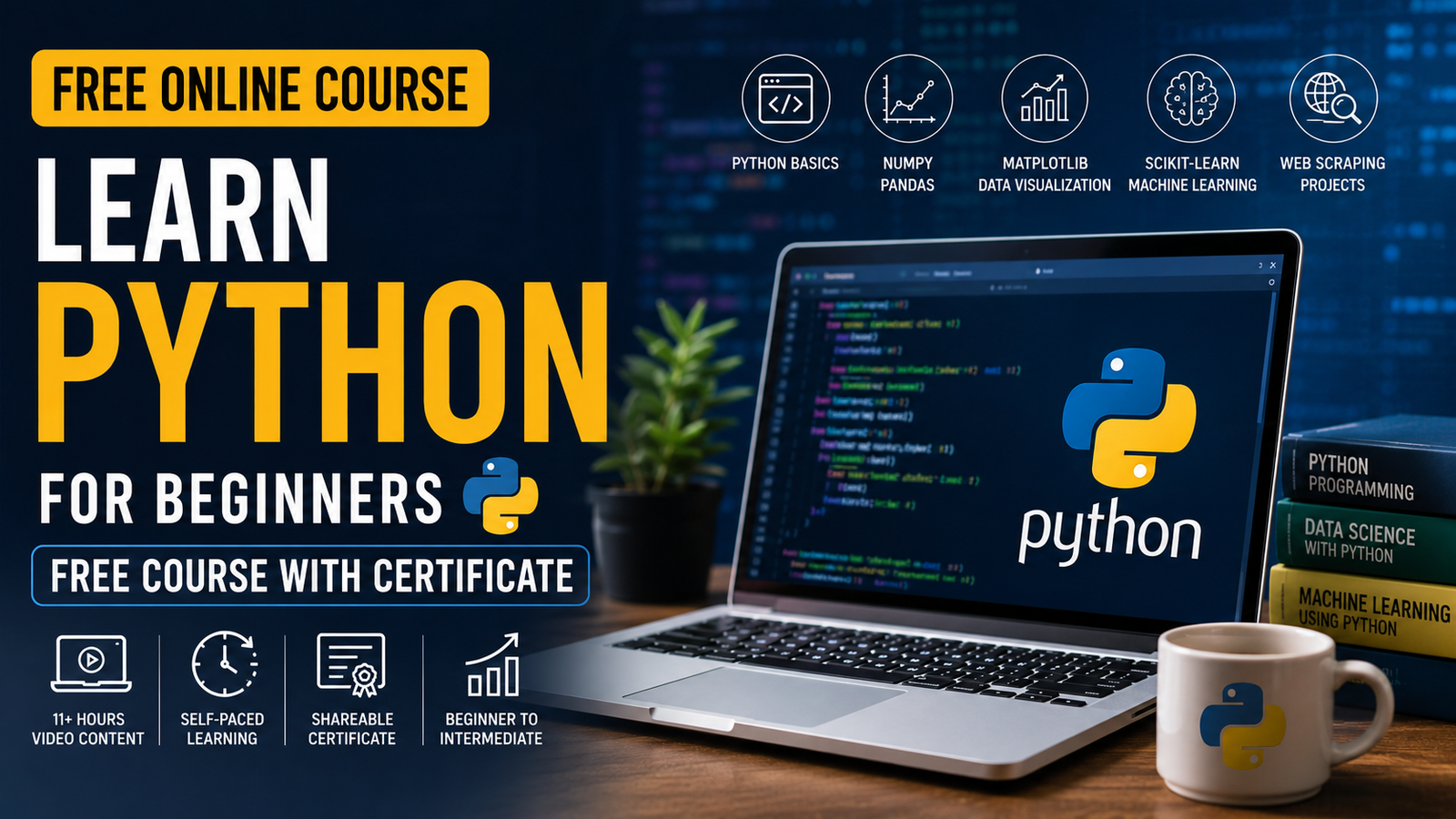 Python Free Course with Certificate 2026: Learn Python Online for Free